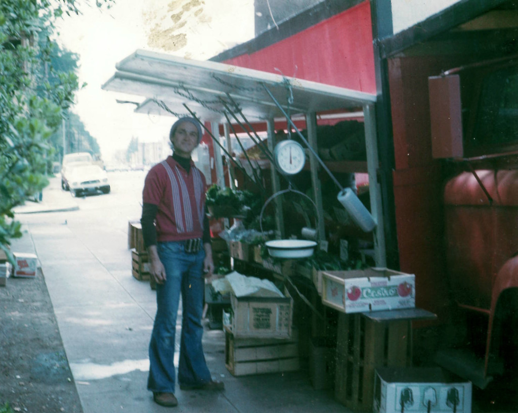 Earl with fruit truck 1977